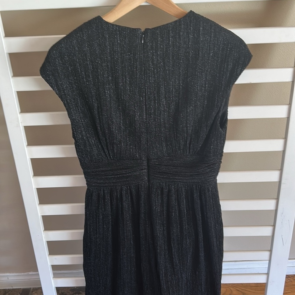 Maggy London Black Sparkle Pleat Novelty Wide-Leg Crop Jumpsuit Romper US 2 - Picture 8 of 14